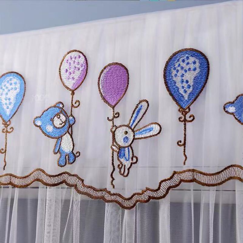 1.5P Air Conditioner Dust Cover Dustproof Wall Mounted Air Conditioner Protective Case Home Decorative Dust Cover Bear Rabbit Purple Blue Balloons โ image 4