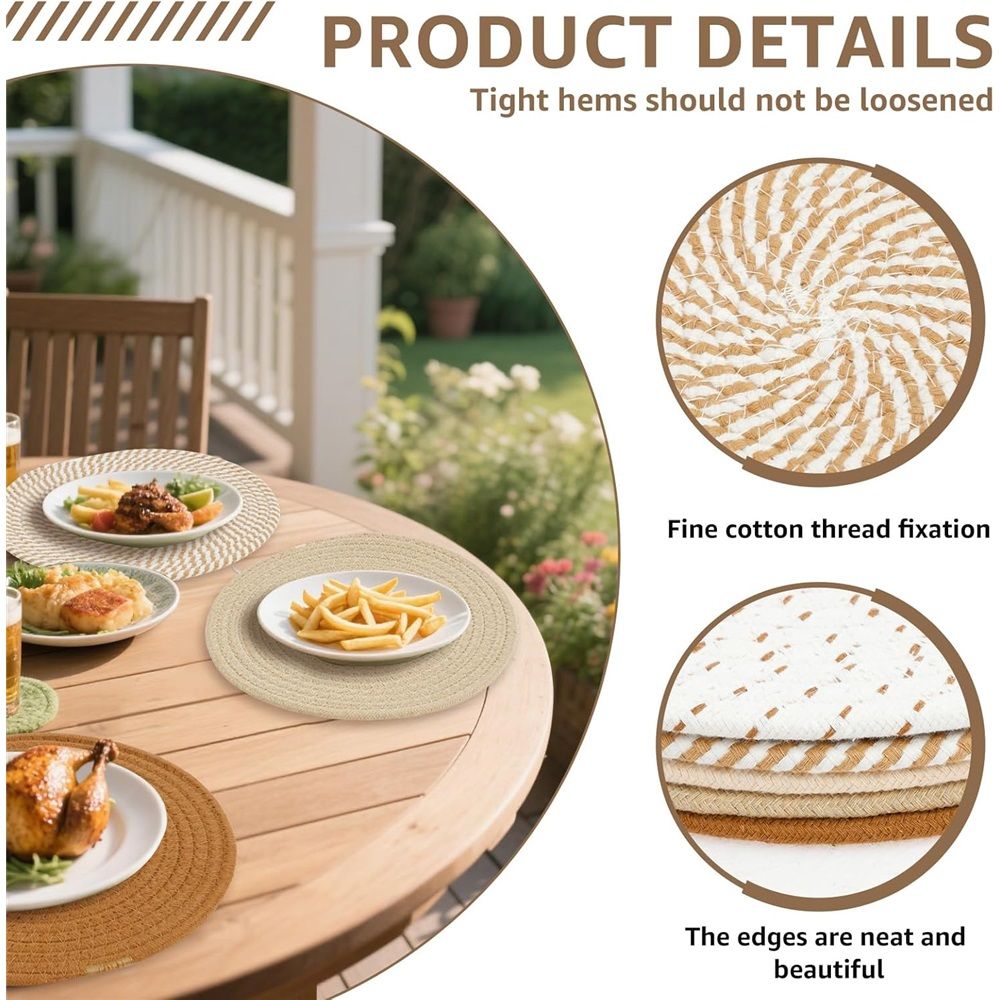 for Hot Dishes, Pots and Pans, Hot Pads with Storage Basket, Pot Holders for Kitchen, Heat Resistant Mat Protect Counter Home Essentials, Farmhouse Decor — image 3