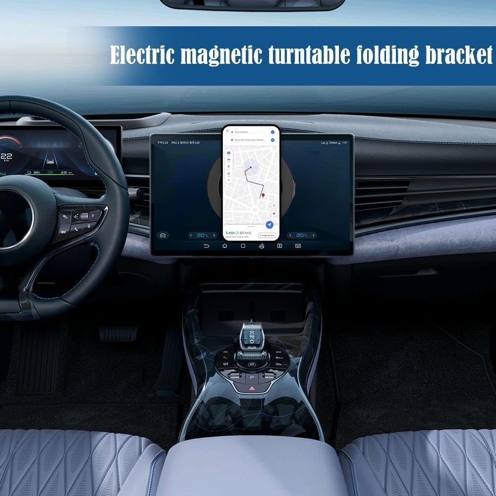 Vacuum Magnetic Suction Cup Phone Car Mount Folding Swivel Stand Rotation Electric Vacuum for MagSafe Stand Universal โ image 5