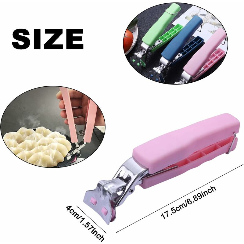 3 pcs Non-Slip Kitchen Bowl Clip Anti-Hot Tongs Stainless Steel Bowl Clip Silicone Anti-Hot Tongs Hot Dishes Lifting — image 2