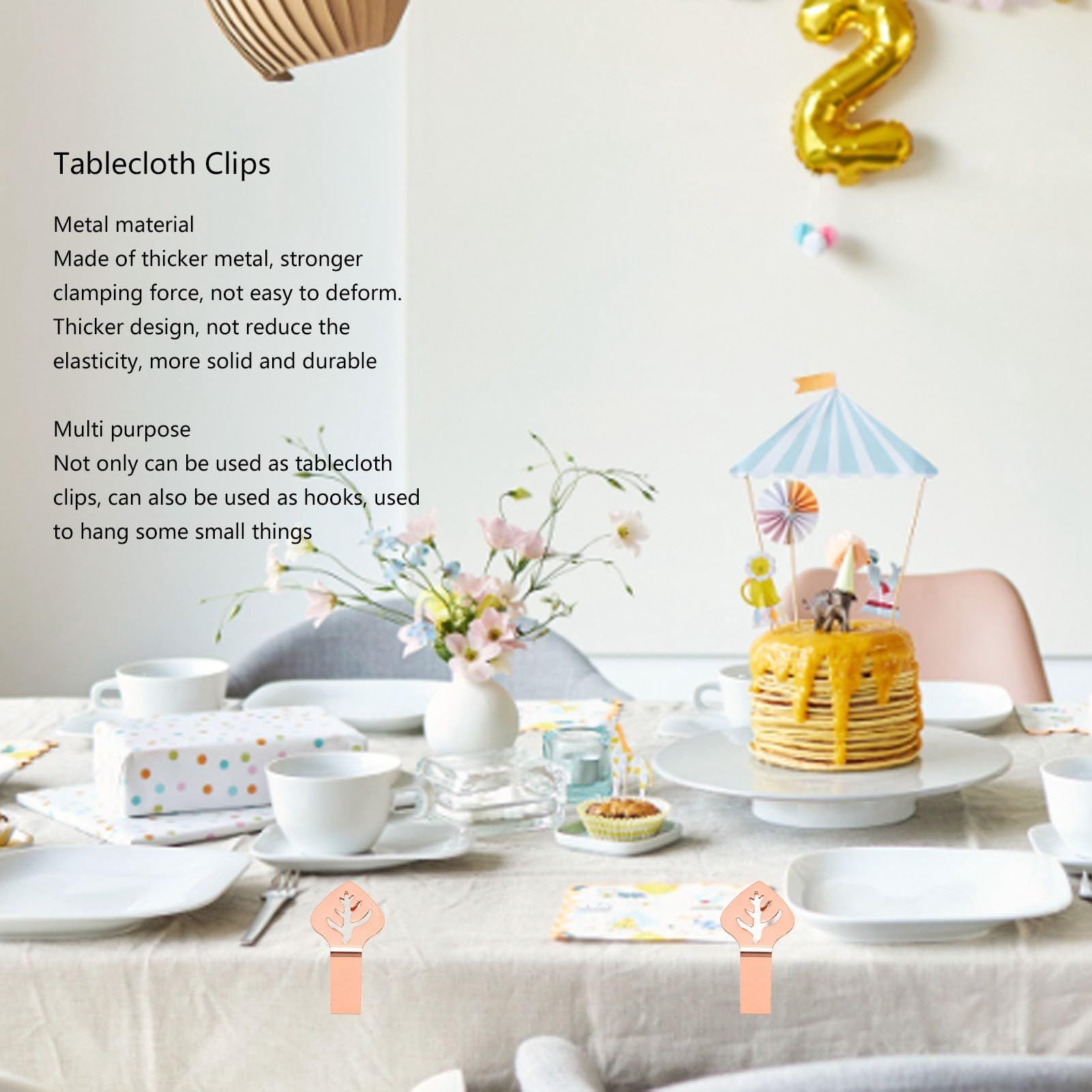 Tablecloth Clips, Stainless Steel Tablecloth Clips, Thickened Strong Table Cloth Clips, Increased Slip, Resistance Rust Tablecloth — image 2