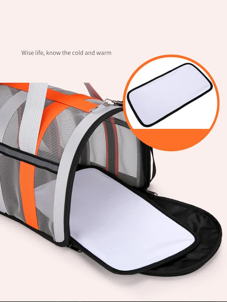 Size L Black And Blue Foldable Pet Carrier Bag - Lightweight, Breathable, and Spacious for All Seasons โ image 6