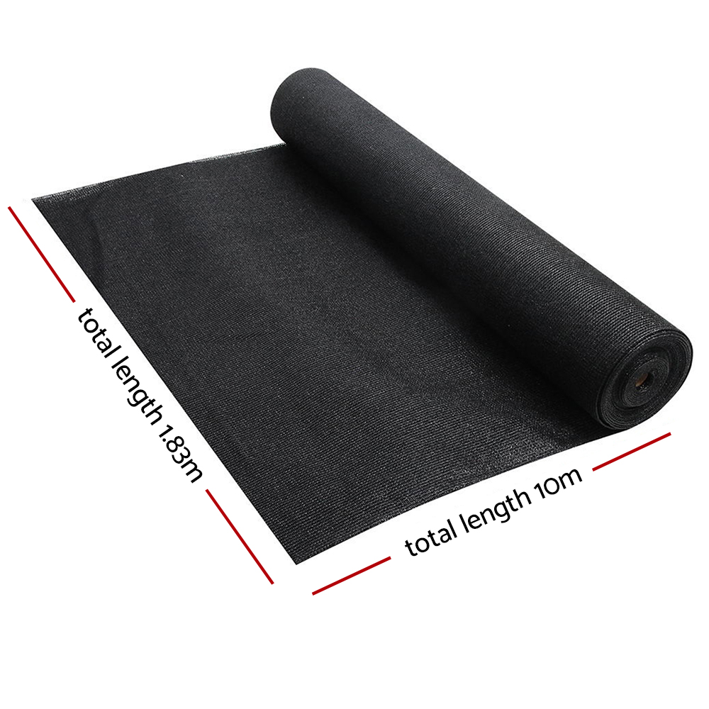 Instahut 90% Shade Cloth 1.83x10m Shadecloth Sail Heavy Duty Black โ image 2