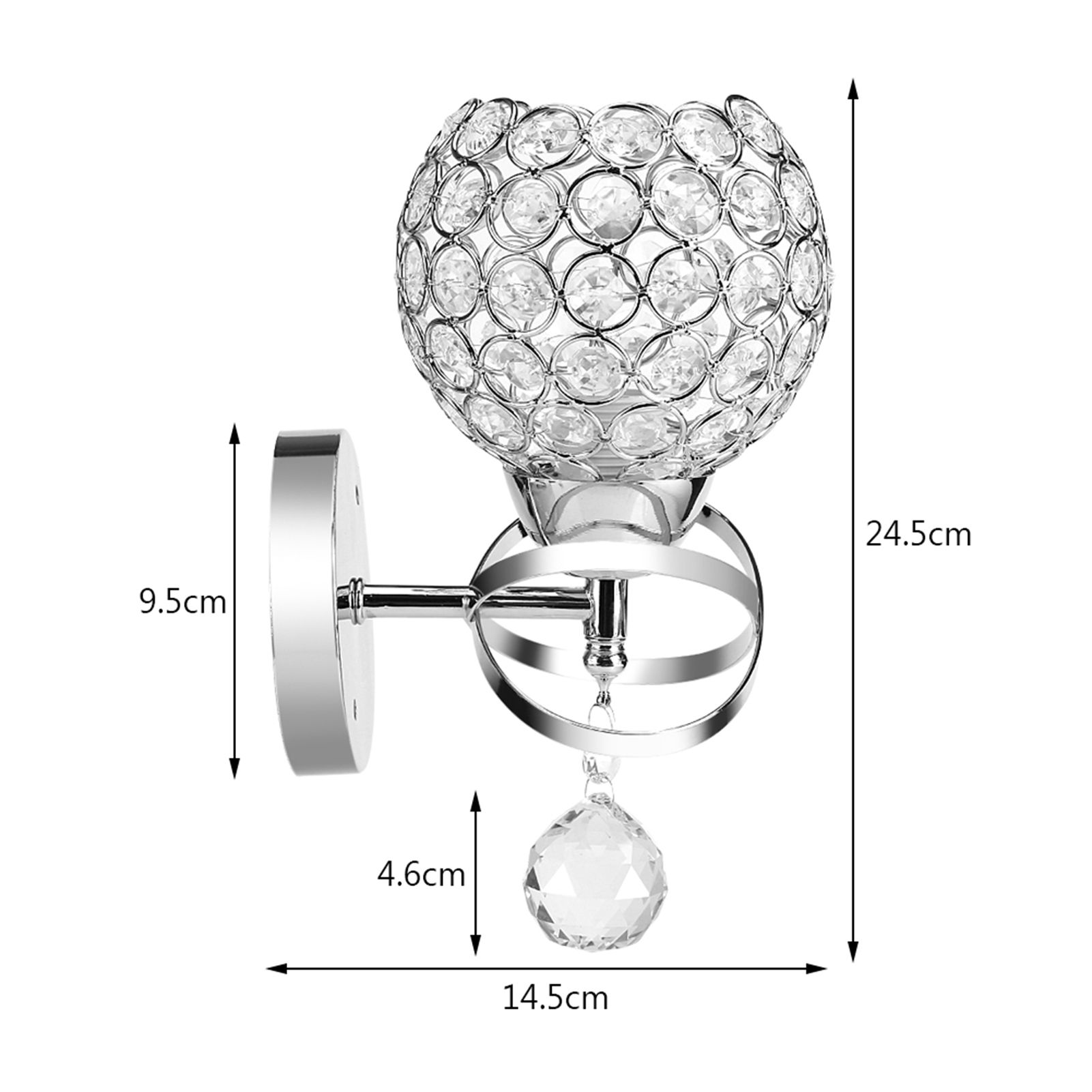 Modern Crystal Wall Lamp Bedside Night Light Bedroom Living Room Hall Lighting โ image 2