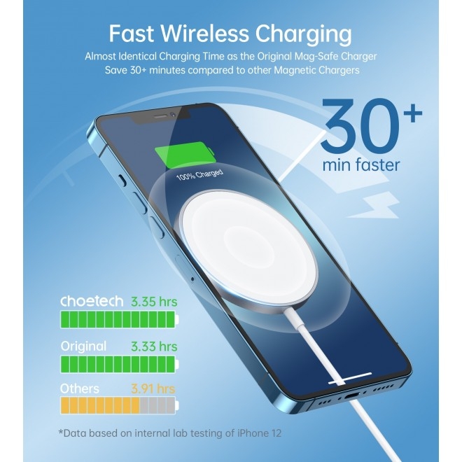 CHOETECH MA00117-SL MagLeap Magnetic Wireless Charger with Stand and AC Adapter โ image 5