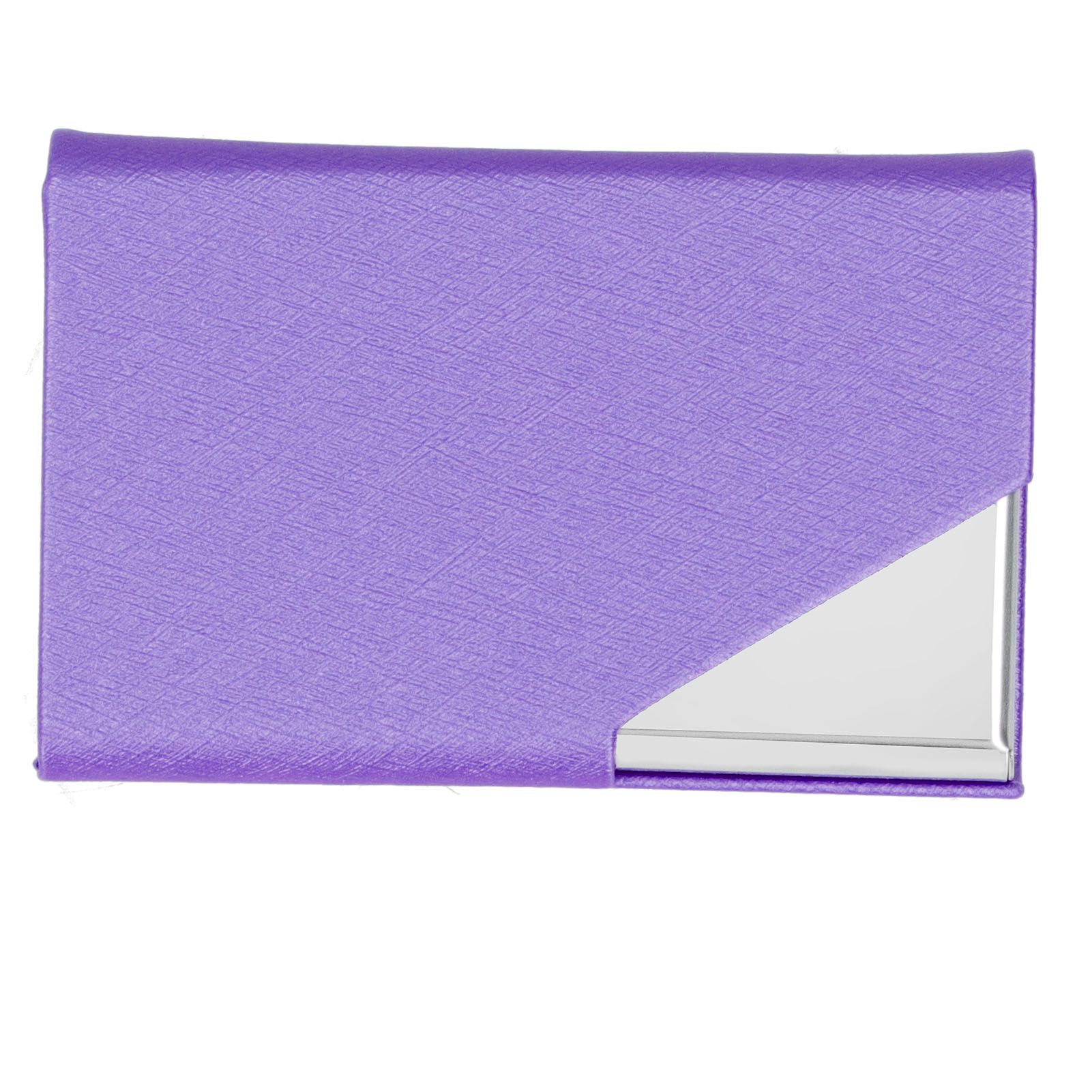 Business Card Holder Stainless Steel Innovative Name Card Case Organizer for Commercial UsePurple 007# β image 5