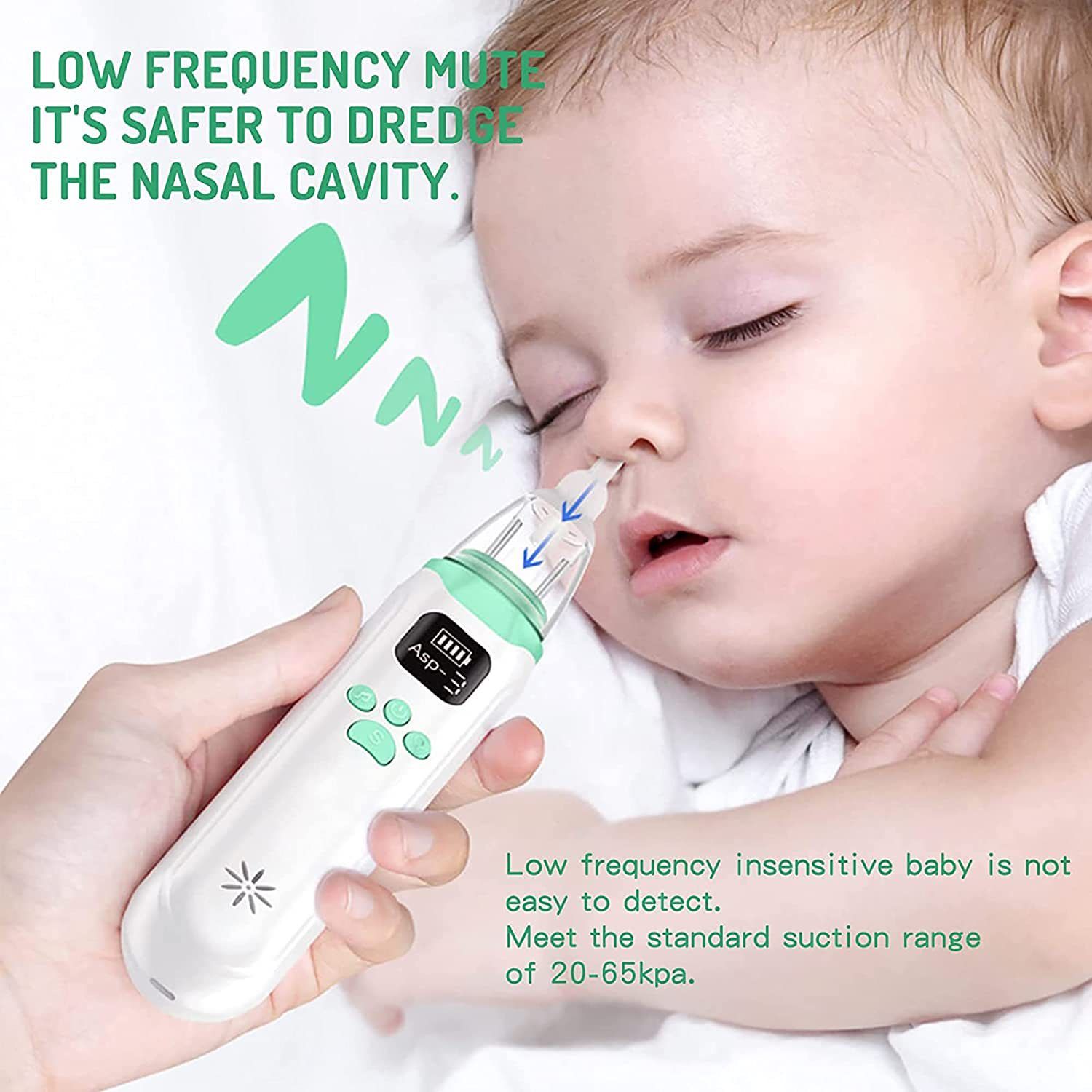 Baby Nasal Aspirator - Safe, Quick, and Hygienic Nose Cleaner with Pause, Music, and Light Soothing Functions — image 4
