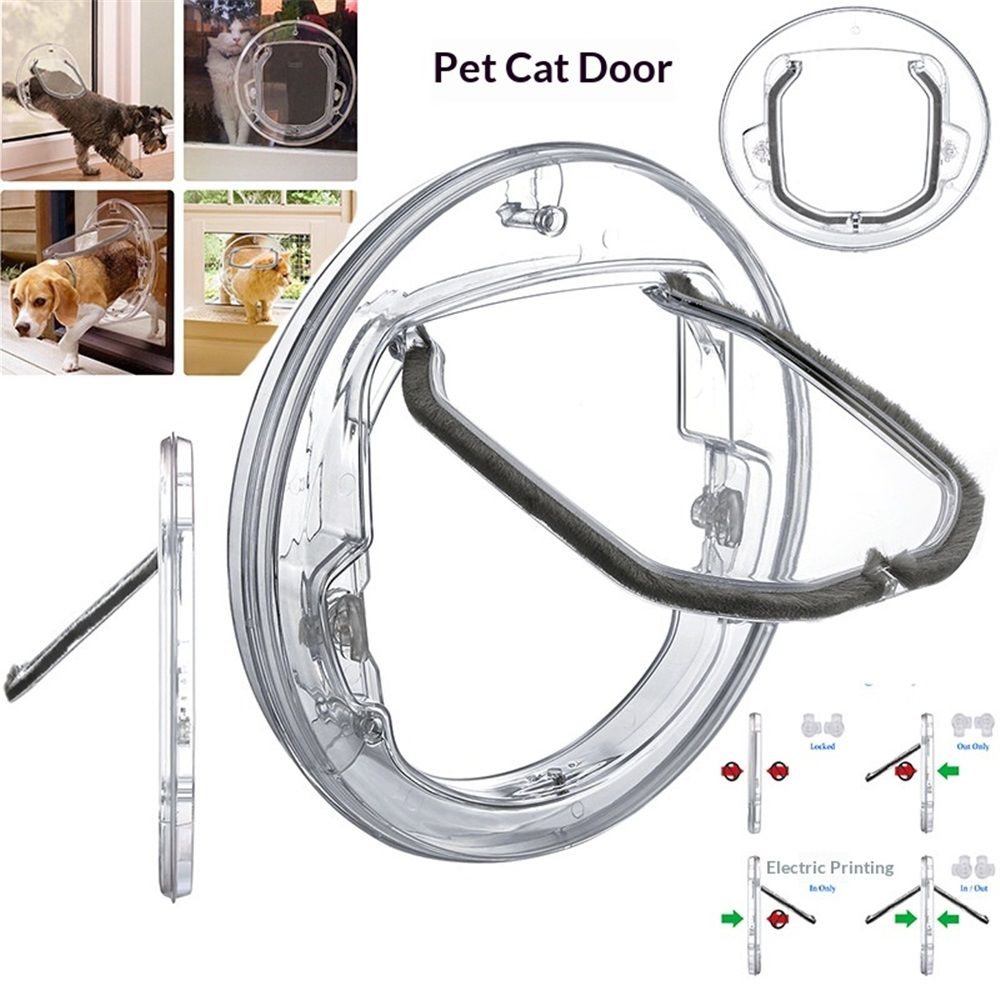Ultra Clear Pet, Cat and Dog Door with Locks for Screens, Glass Doors and Windows up to Small, transparent — image 2