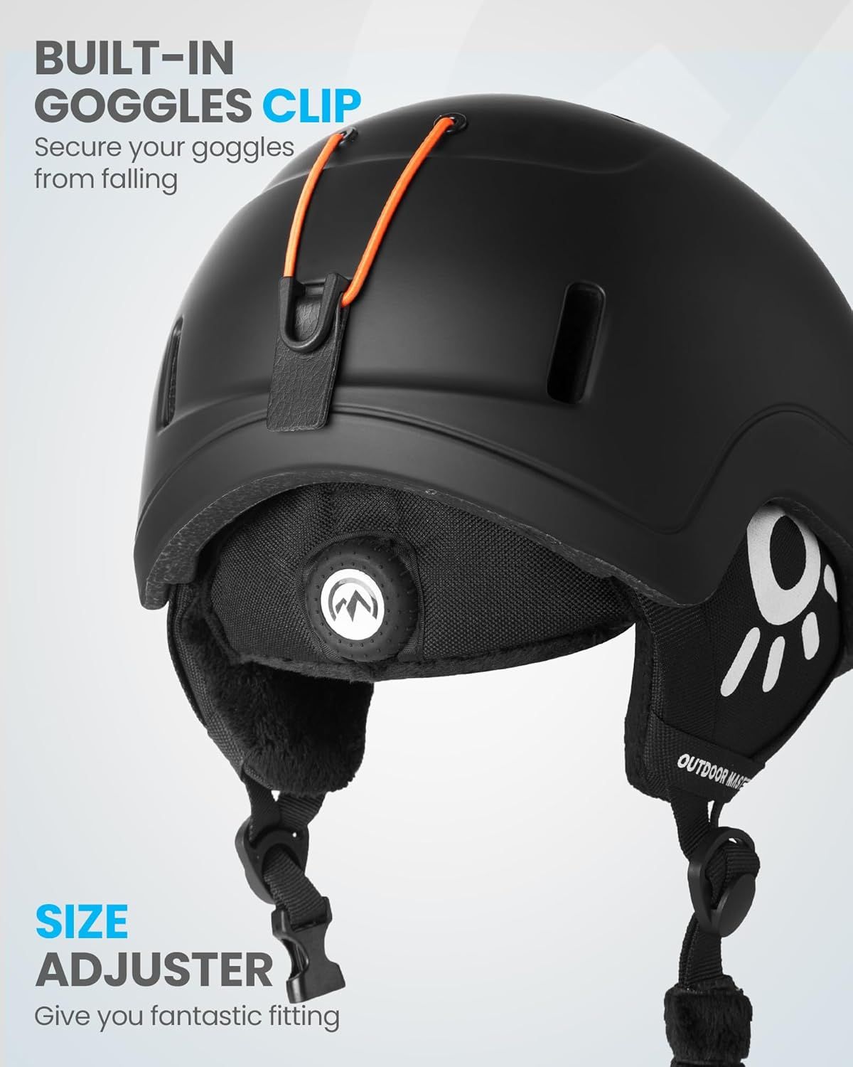 OutdoorMaster Children's Ski Helmet, Snowboard Helmet for Boys & Girls, Robust PC Shell & EPS Foam, 12 Ventilation Holes, Adjustable Snow Sports Helmet — image 4