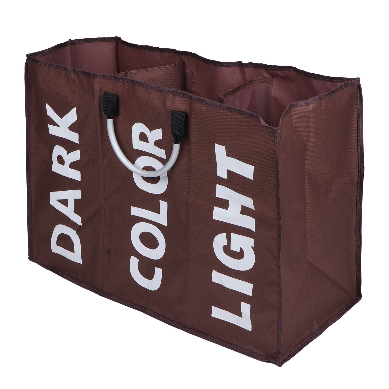 Laundry Basket Household Foldable Waterproof Clothes Storage Bag Organizer Coffee — image 3