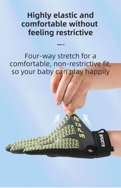 Black and Green Breathable Cycling Gloves for Kids - Non-Slip Silicone Grip, Ice Silk & Shock-Absorbing Sports Mitts (M Size) — image 3