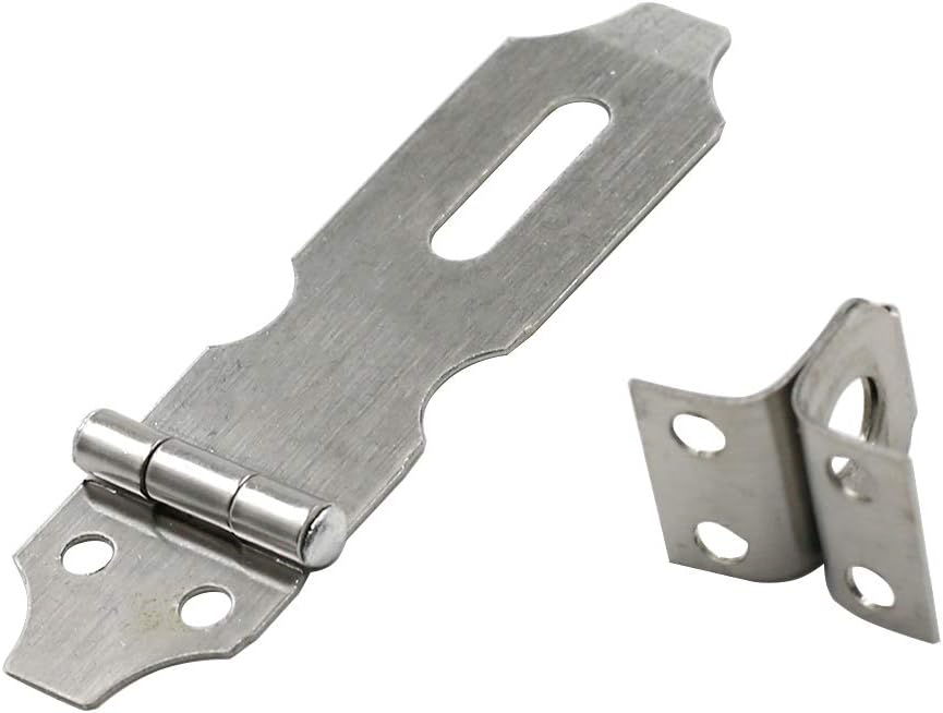 Biaungdo 2" Padlock Hasp Latch Lock Door Clasp Gate Lock Stainless Steel Silver 12 Pack — image 3