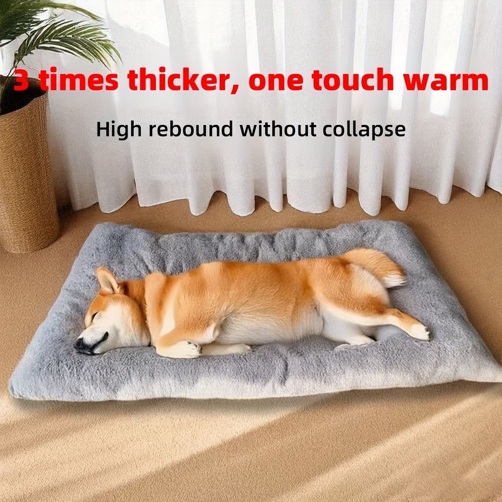 Christmas. A holiday gift for the dog. A warm dog bed in winter. Dog kennel. Dog cage mat. Comfortable and soft Dog mattress. Pet bed. Pet mat. Suitable for