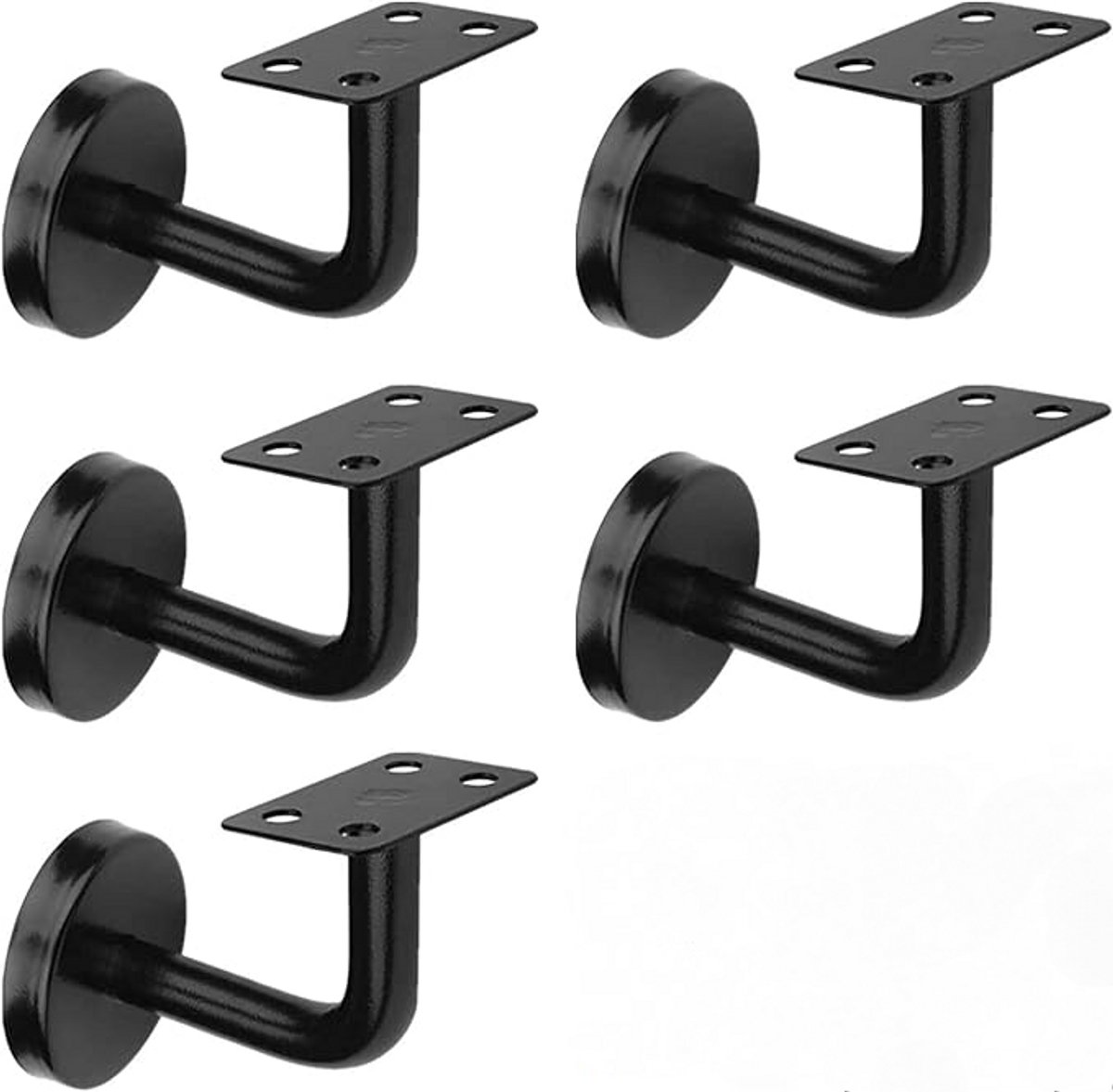5 pieces - Handrail holder - handrail brackets - wall bracket - handrail support rod - Staircase Handrail Support - 6*8 cm - black - stainless steel - for