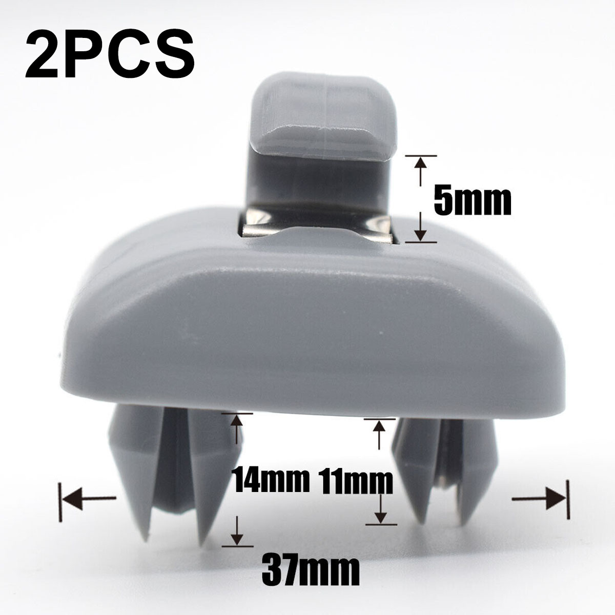 2x Sun Visor Clip Hook Mount Holder Compatible with Audi A1 A3 A4 A5 Q3 Q5 B6 B7 B8 โ image 5