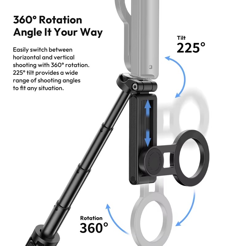 Ulanzi JJ03 Magnetic Phone Tripod Wireless Phone Grip Selfie Stick Desktop Tripod with Remote Control Photography Livestreaming — image 5