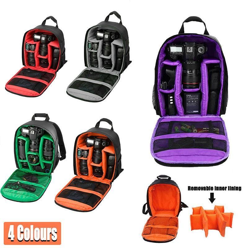 Waterproof DSLR Camera Backpack Multi Functional Rucksack for Canon Nikon Sony - Green โ image 2