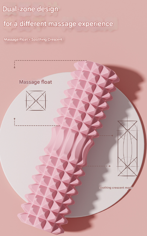 Pink High-Density 3D Trigger Point Foam Roller - Solid Core Massager for Deep Tissue Muscle Recovery & Yoga โ image 3