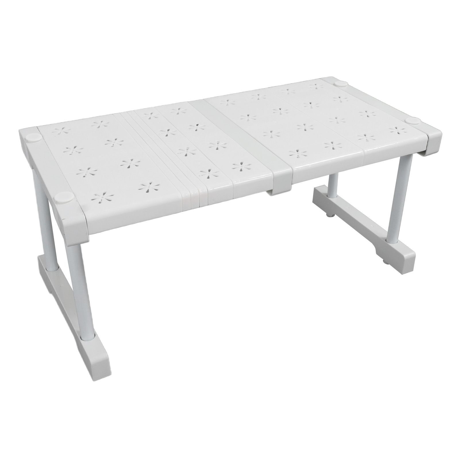 Expandable Closet Shelf Organizer Adjustable Space Saving Wardrobe Sink Tension Shelf 24cm Width 22cm Height Length 37 to 48cm/14.6 to 18.9in — image 4