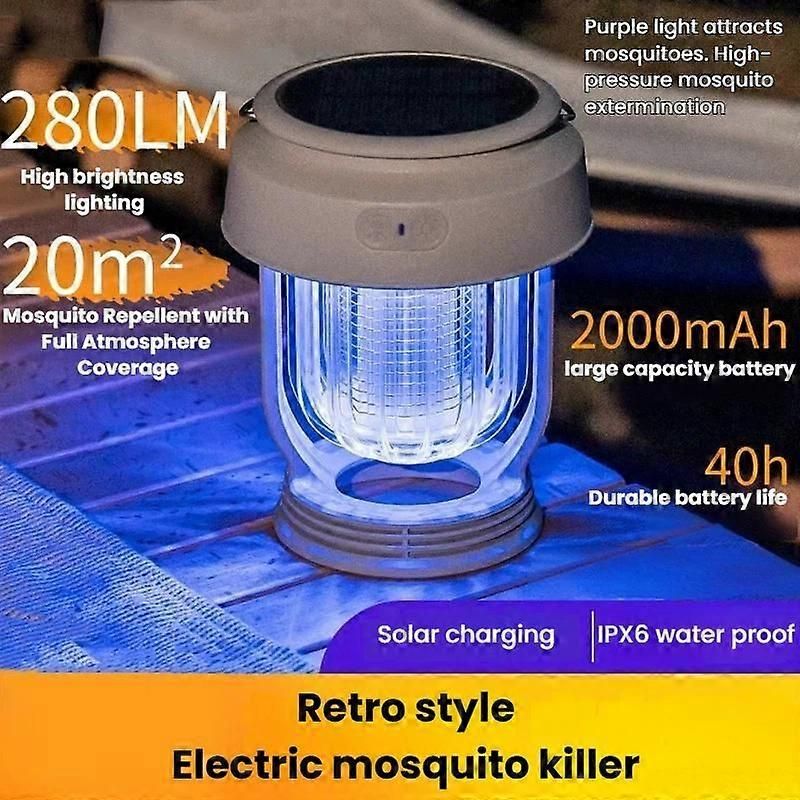 Outdoor Waterproof Lighting Portable Mosquito Killer Lamp - Black โ image 3