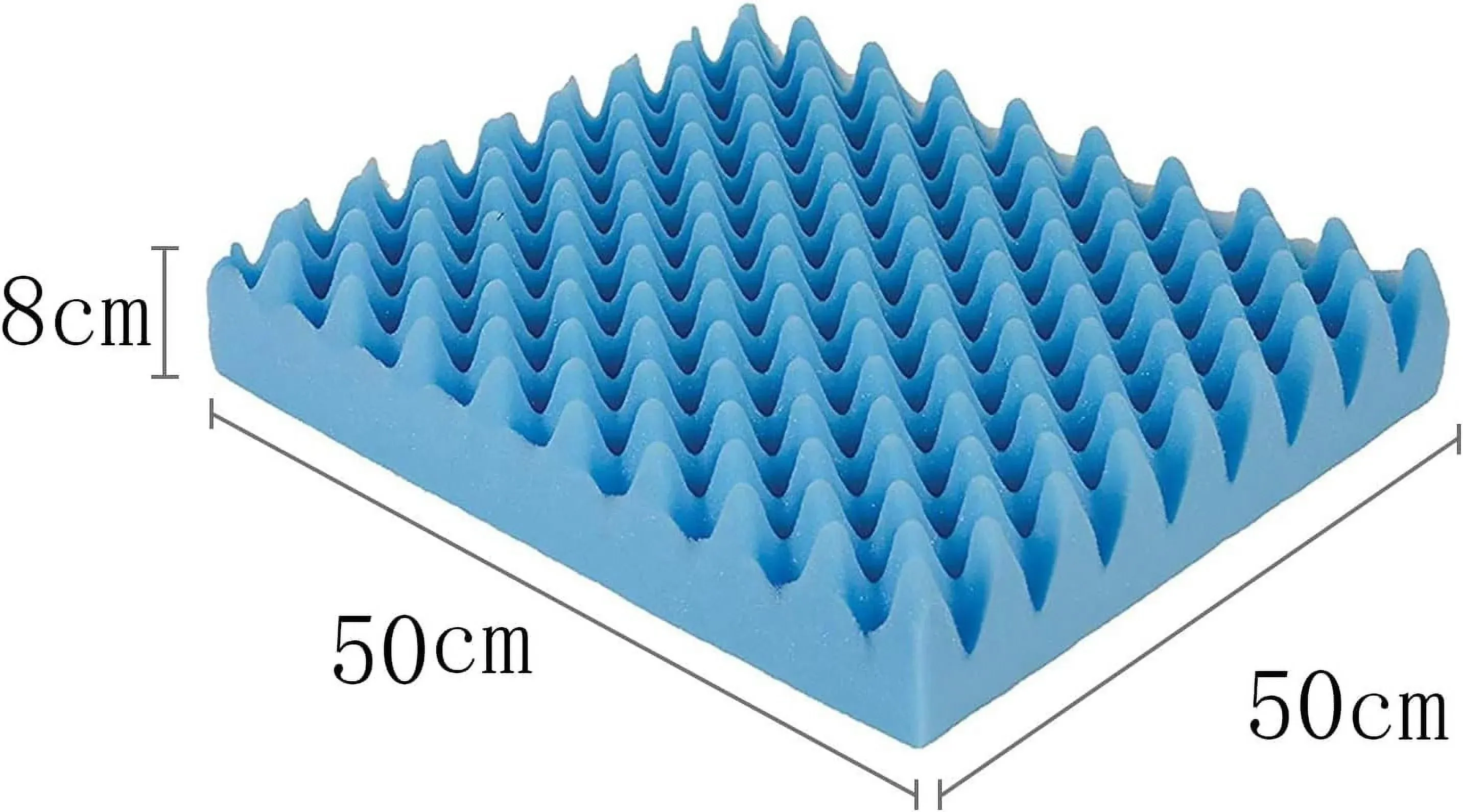 Egg Crate Foam Seat Cushion for Back Pain and Sciatica Relief, Chair Car Seat Office Wheelchair Pad, 19x19x3 Inch Blue โ image 2