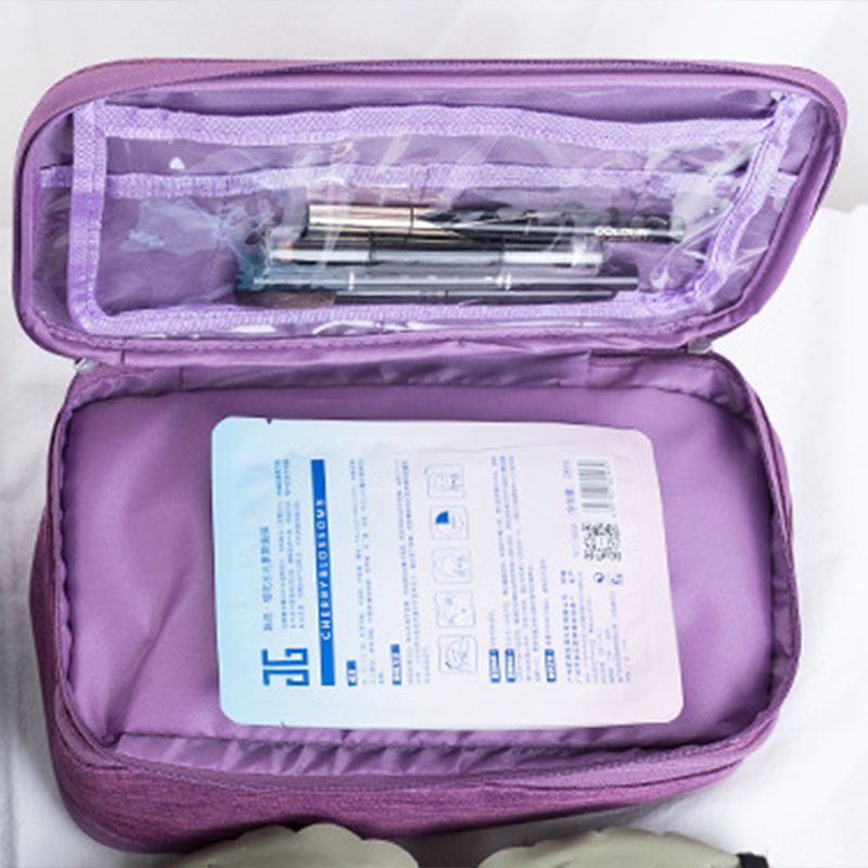 Travel Underwear Organizer Positive Ion Oxford Fabric Large Capacity Travel Bra Organizer for Underwear Women Travel Purple โ image 5