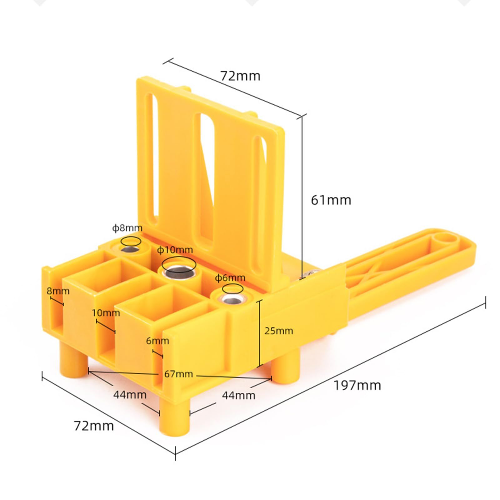Handheld Dowel Jig Kit, Dowling Jig 14-Piece Accessory Set for Efficient Corner Edge Surface Joints Works โ image 4