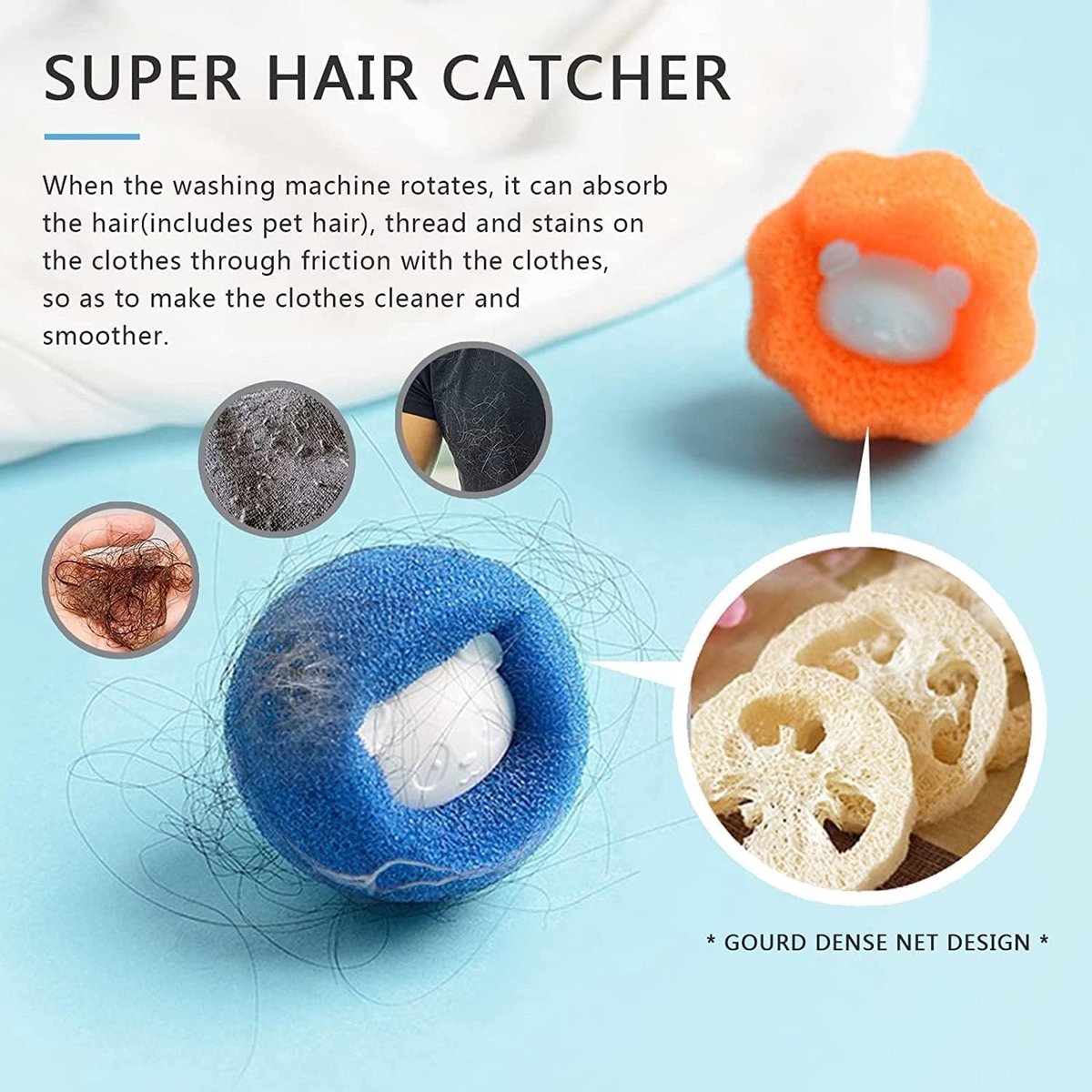 Washing Machine Laundry Balls - 12 Pieces - Laundry Ball - Anti-Hair - Dryer Ball - Fabric Softener Ball - Dryer Ball - Anti-Rolling Laundry Ball - Cleaning — image 3
