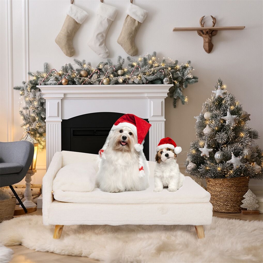 Small Raised Pet Sofa 70 × 40 × 39cm Waterproof Portable Dog Bed — image 4