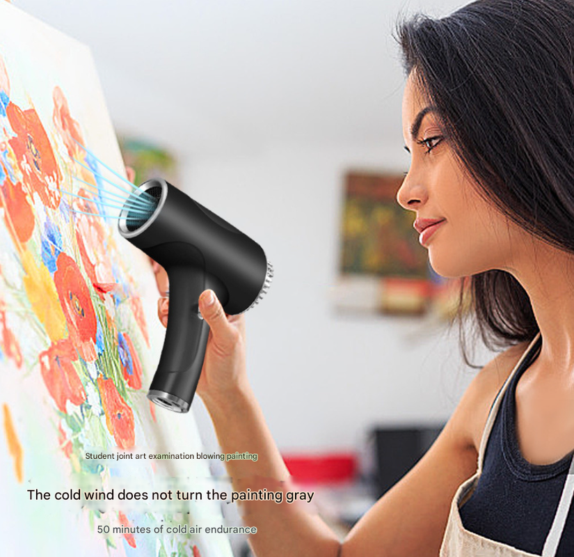 Green Ultra-Lightweight Ionic Cordless Hair Dryer, USB Rechargeable Portable Blow Dryer with Cool Air for Travel & Home — image 5