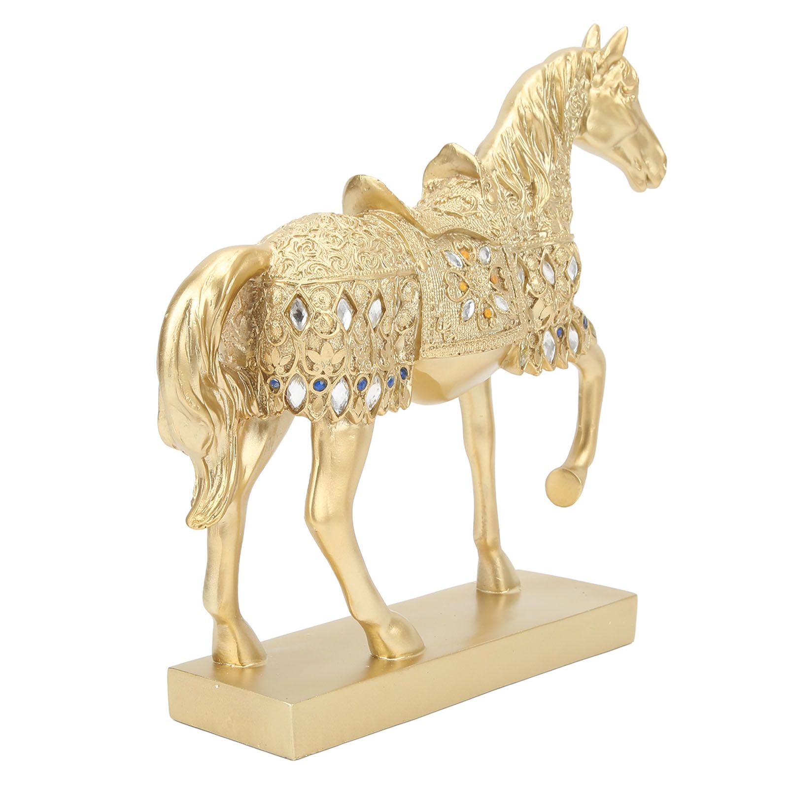 Golden Horse Decor Animal Art Horse Figurine and Statue Ornament for Home Office โ image 4
