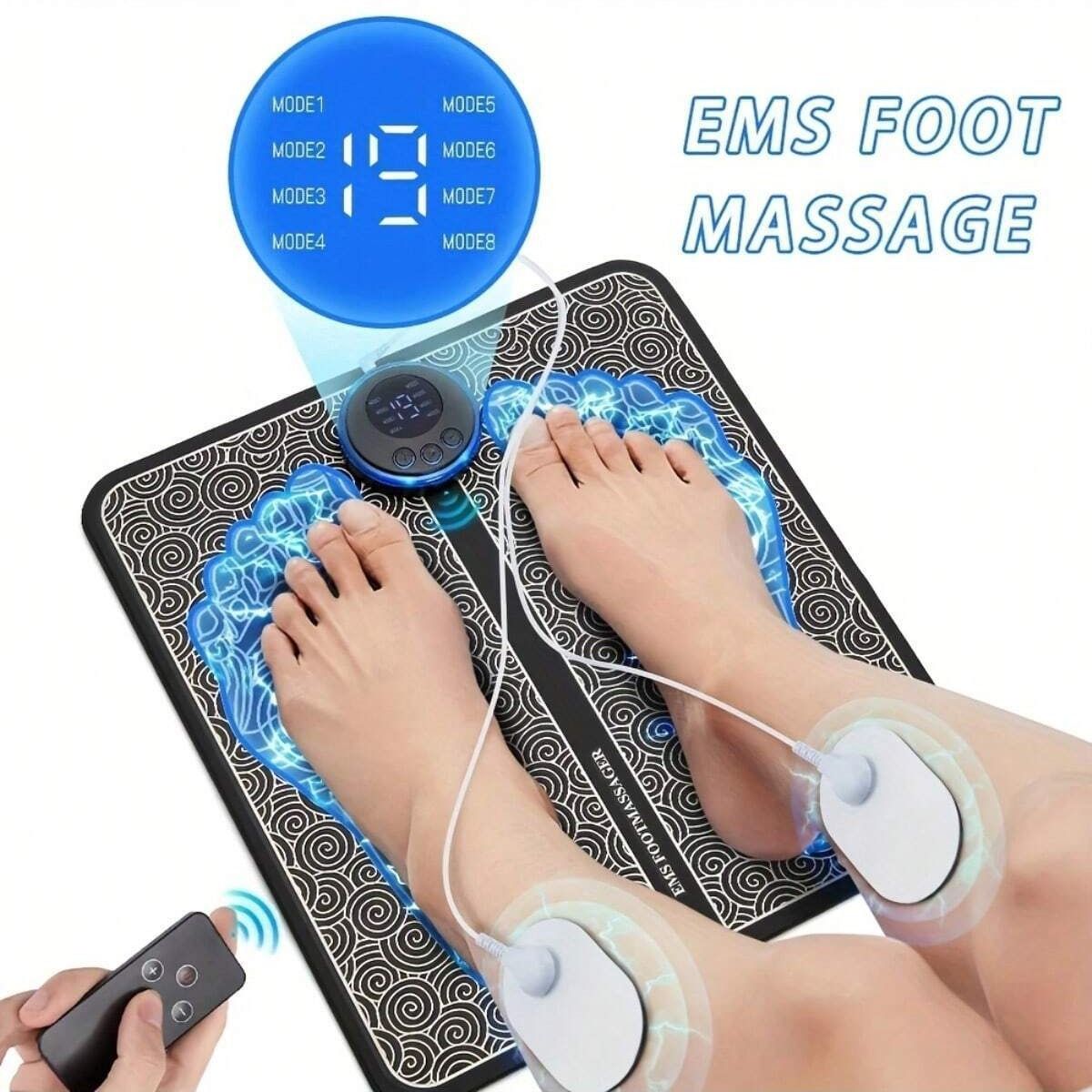Foot Stimulator foot massager for pain relief improve and facilitate muscle performance EMS Foot Stimulator, Black — image 2
