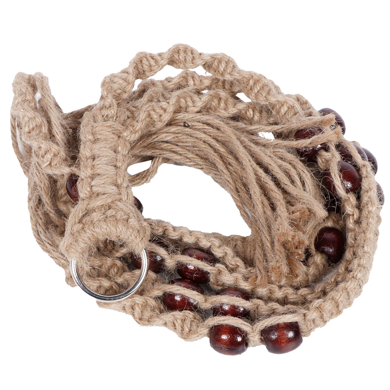 Plant Hanger Hanging Flowerpot Lifting Rope with Wooden Beads Indoor Outdoor Decoration — image 5