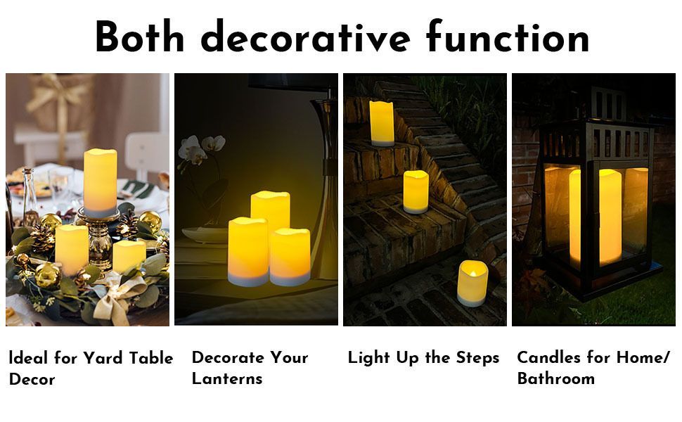 Outdoor LED Candle Battery Operated Candle Patio Decor Garden Lighting Balcony — image 3