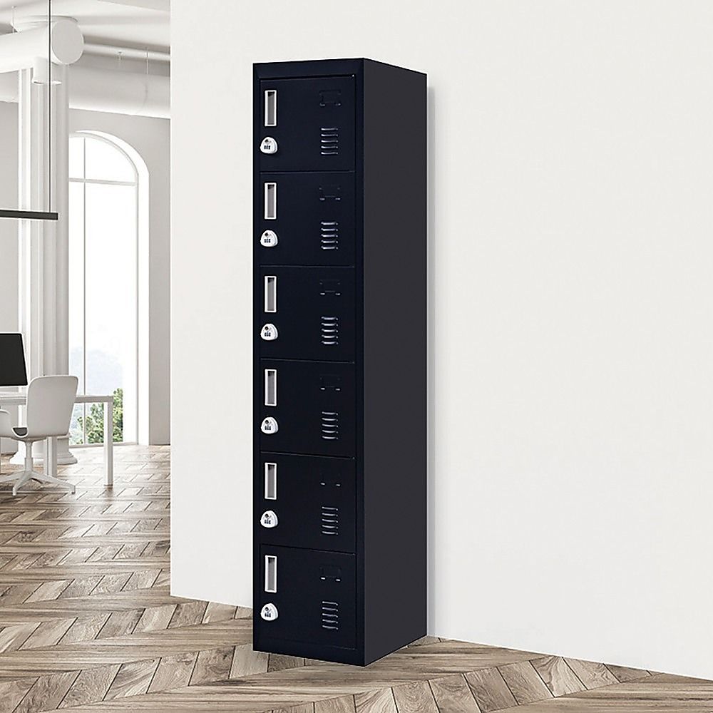 6-Door Locker for Office Gym Shed School Home Storage — image 2