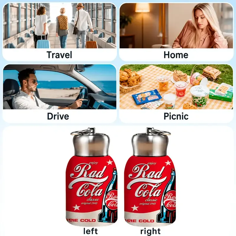 Vintage Cola Bottle Insulated Mug – Mini & Portable, 12Hr Temp Retention, Cute Desk Essential, Picnic & Daily Use — image 4