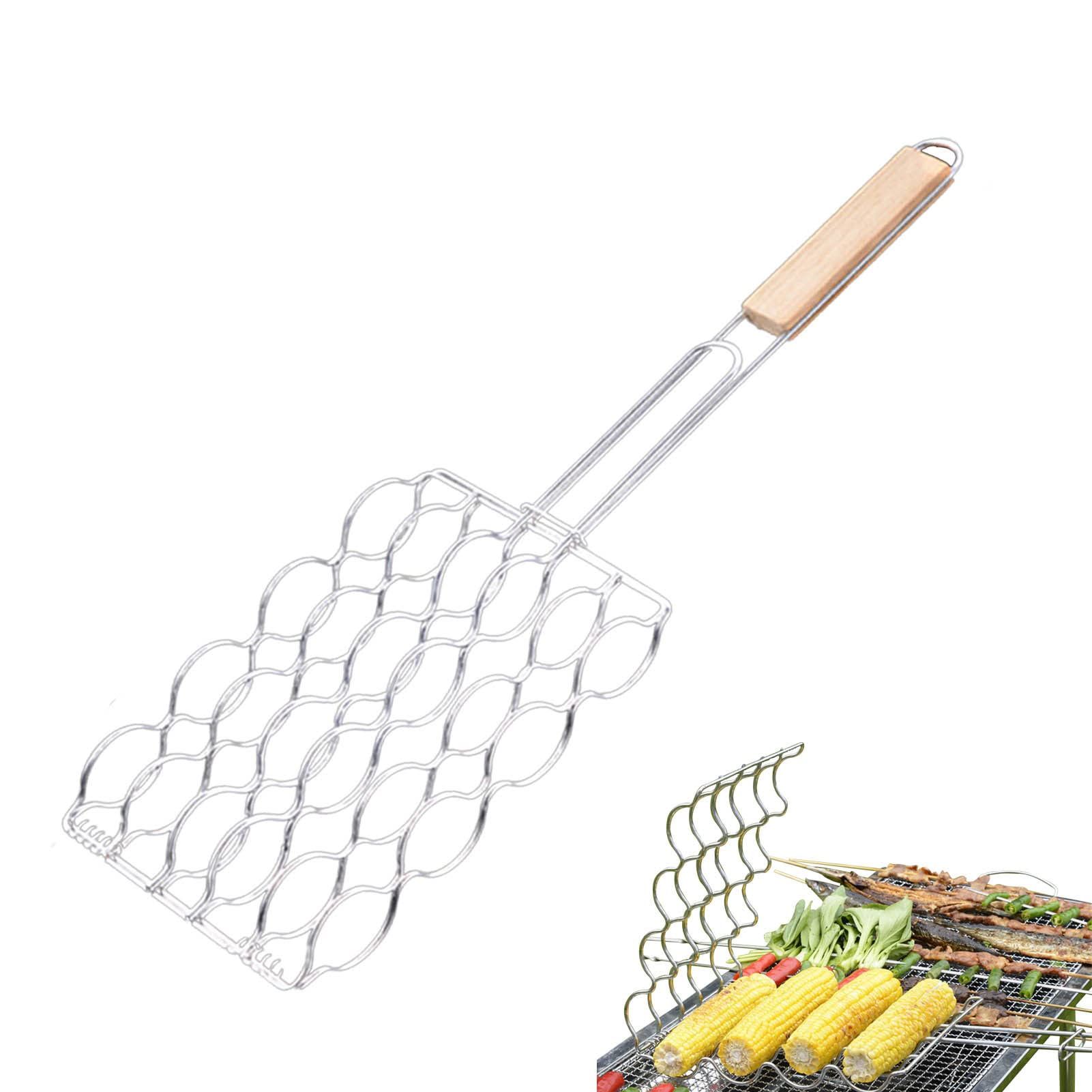 BBQ Grilling Accessories, Portable Barbecue Grilling Basket Corn on the Cob Grill Basket, for Grilling Outdoor Camping Cooking Fish Grilling Basket Tool โ image 4