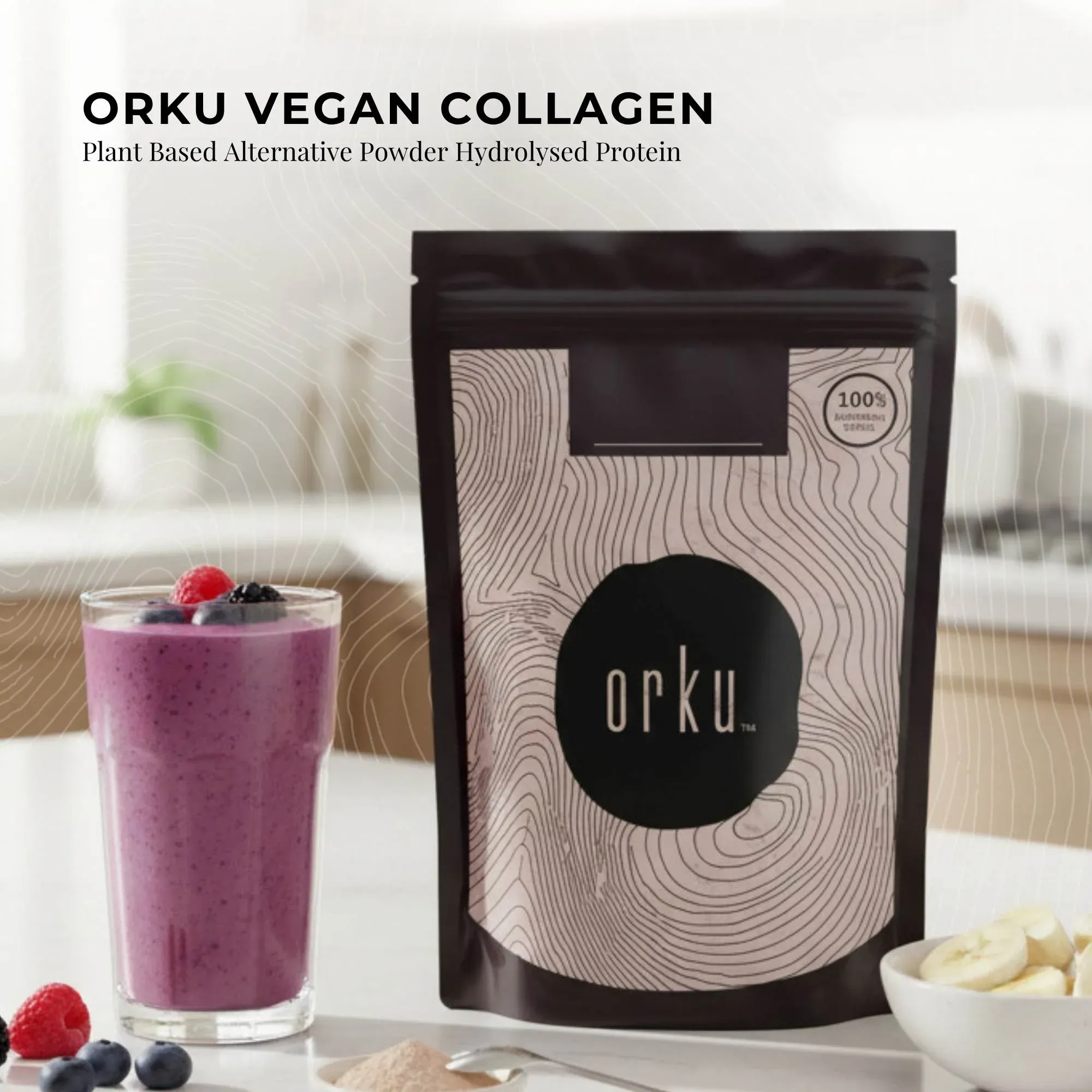 Orku 400g Vegan Collagen Plant Based Alternative Powder Hydrolysed Protein — image 2