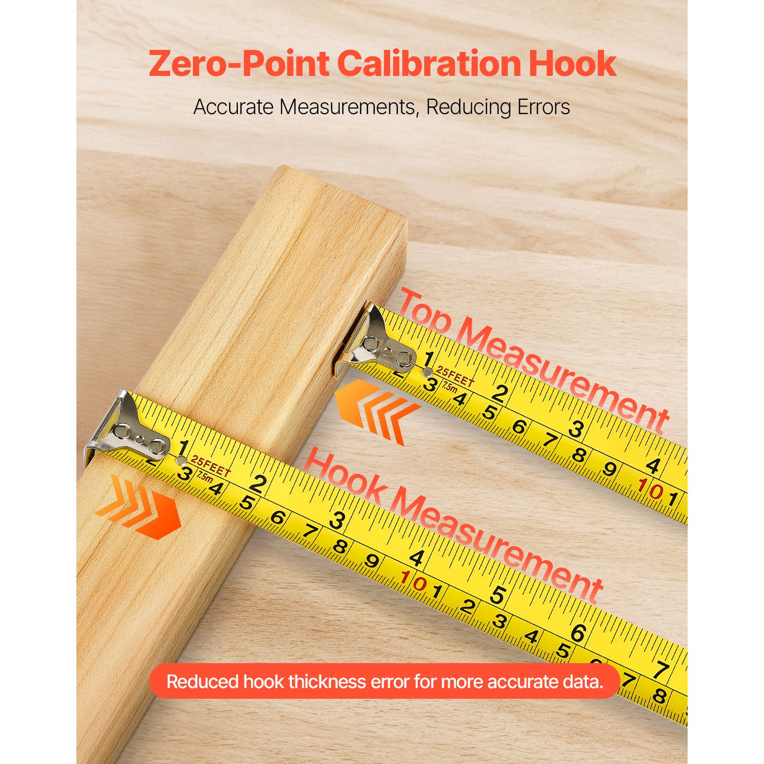 Tape Measure 7620mm Retractable Imperial Metric for Decoration — image 6