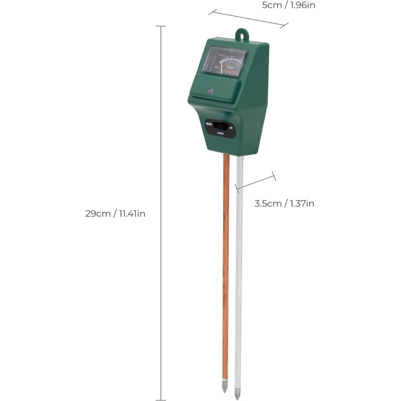 3-in-1 Soil pH Meter Soil Test Kit Plant Moisture Meter PH Soil Meter for Flowers/Grass/Plant/Garden/Farm/Lawn 2905038MM — image 5