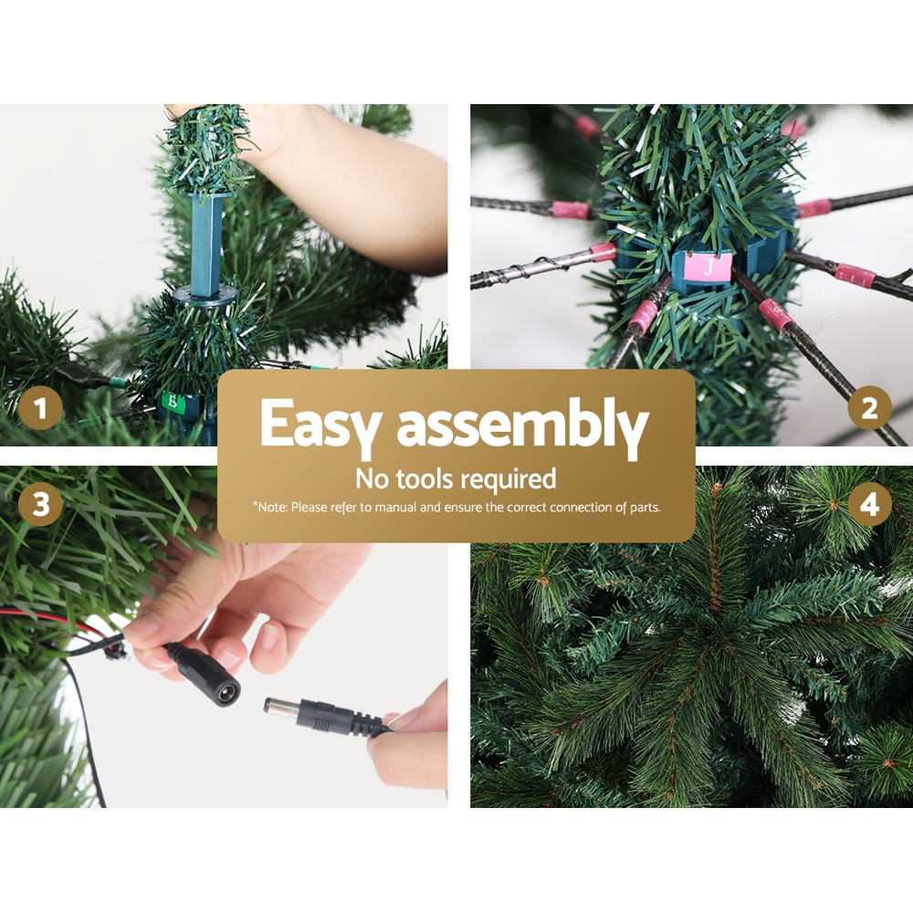 Jingle Jollys Christmas Tree 2.1m Xmas Tree Decor 2800 LED Lights 8 Modes — image 5