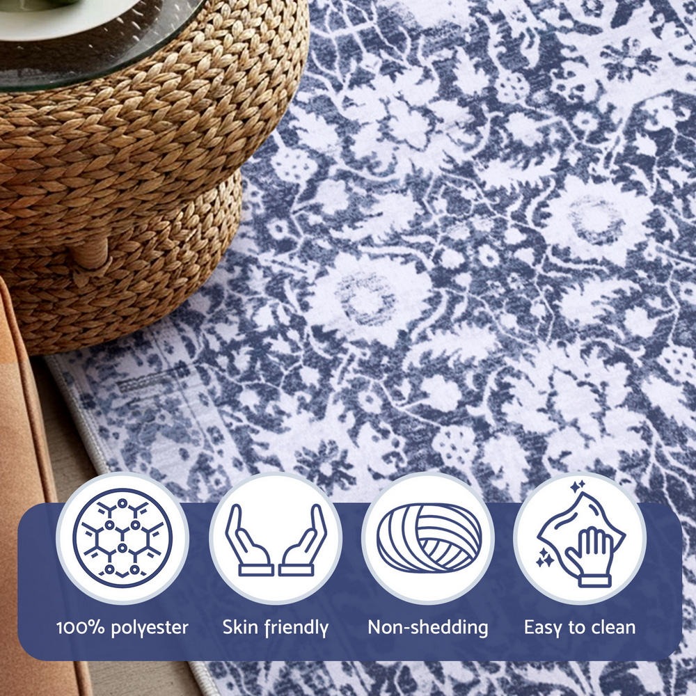 Artiss Floor Rug 120x170cm Soft Velvet Washable Modern Area Rug Floor Carpet Mat — image 6