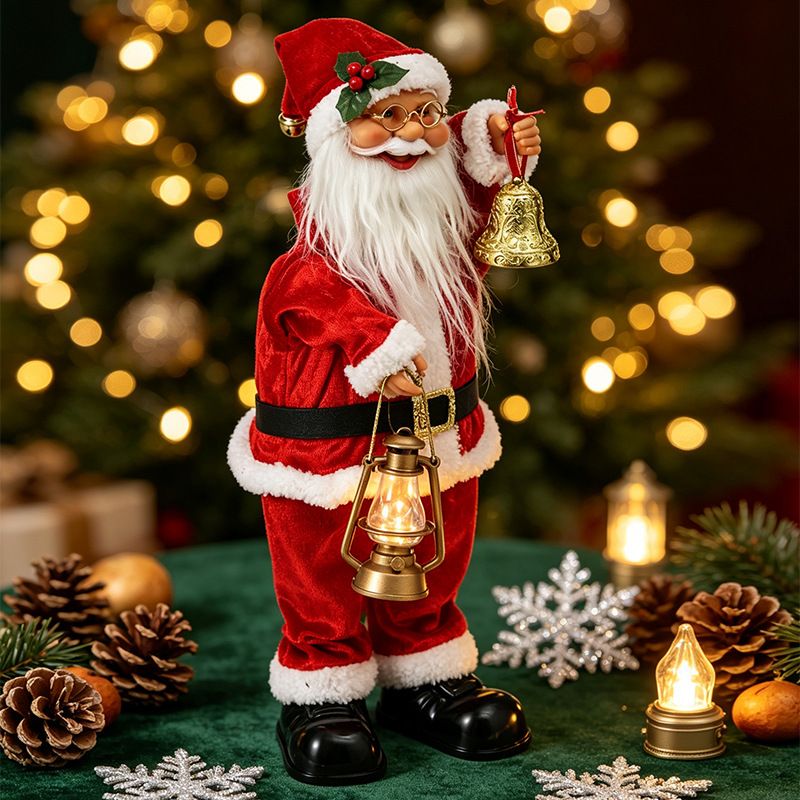 Electric Musical Santa Claus Figurine, About 45cm Tall with Music, Creative Standing Doll, Full of Holiday Atmosphere, Perfect Christmas Gift Choice — image 2