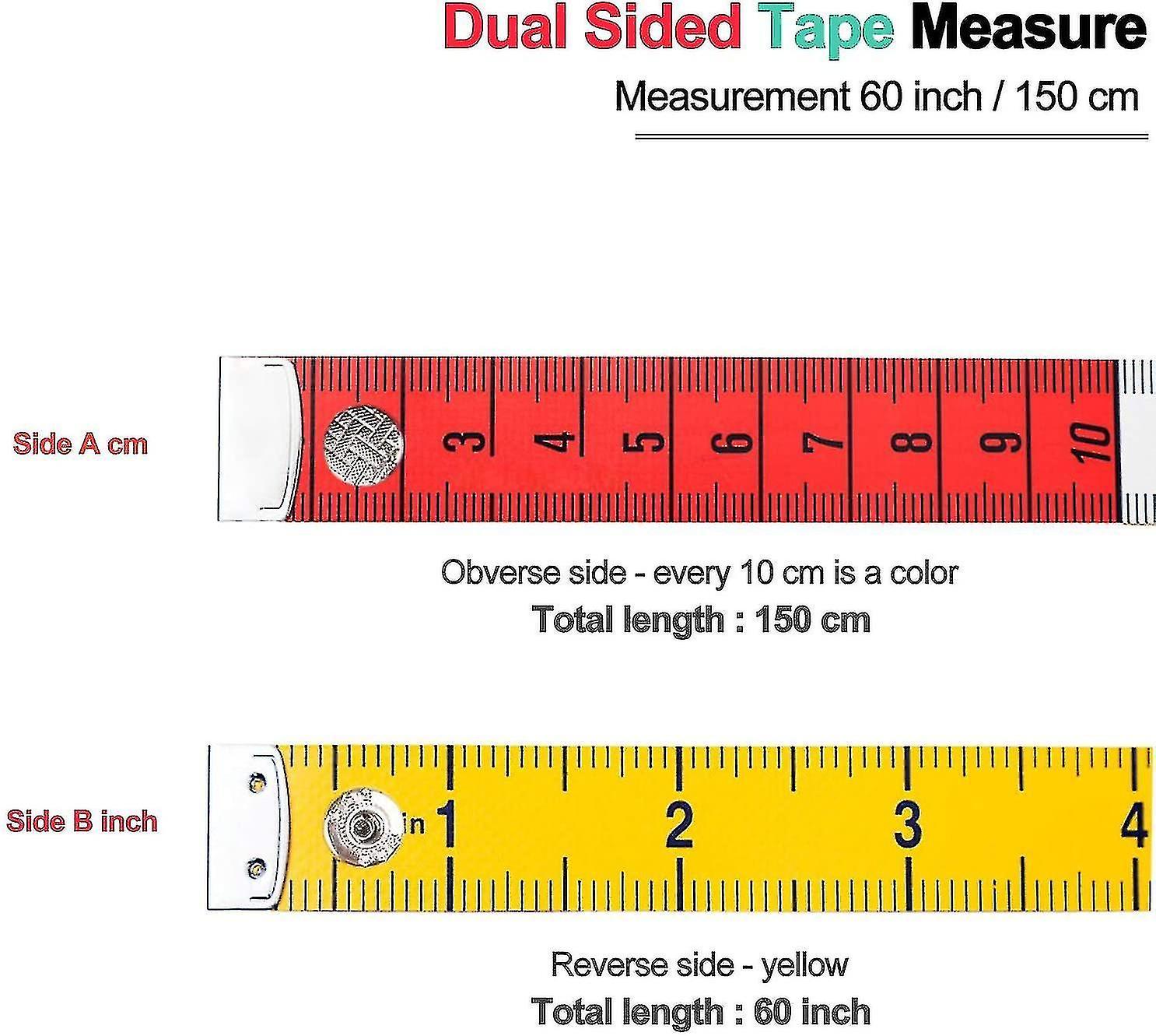 60in/150cm Soft Multicolor Tape Measure for Craft and Body Measuring โ image 5