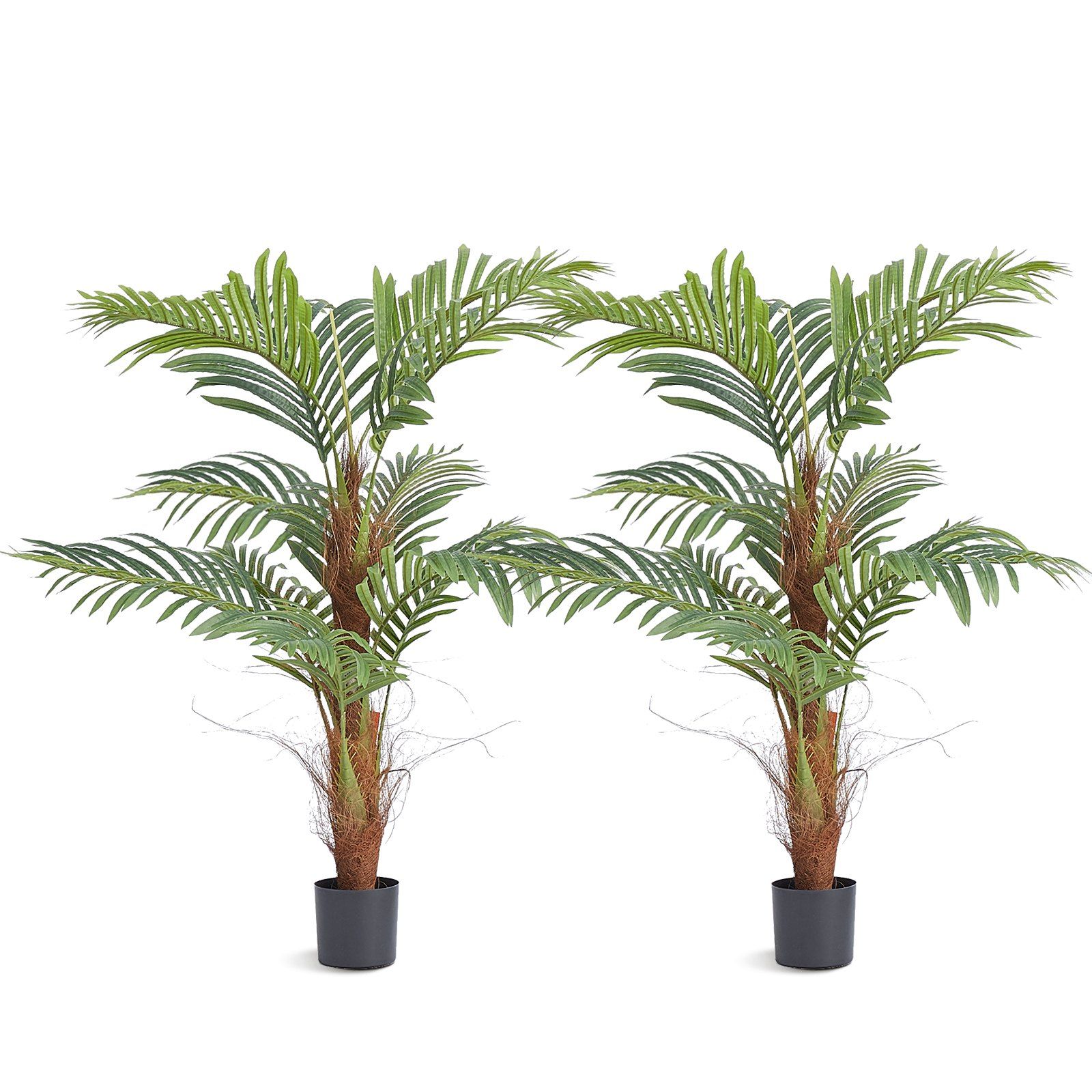 1219 mm Tall Artificial Palm Tree, Anti-Tip PE Faux Plant, Low-Maintenance Lifelike Greenery for Home, Office & Warehouse Decor, Indoor & Outdoor