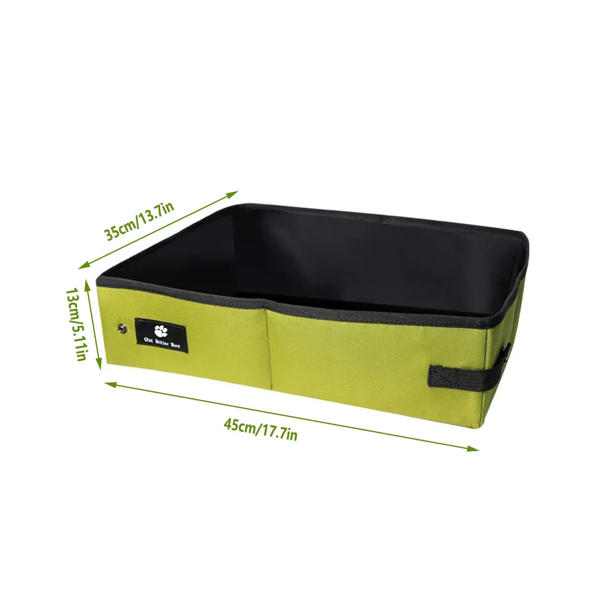 Portable Cat Litter Box Foldable Green Travel Toilet for Car Outdoor Pet Use โ image 3