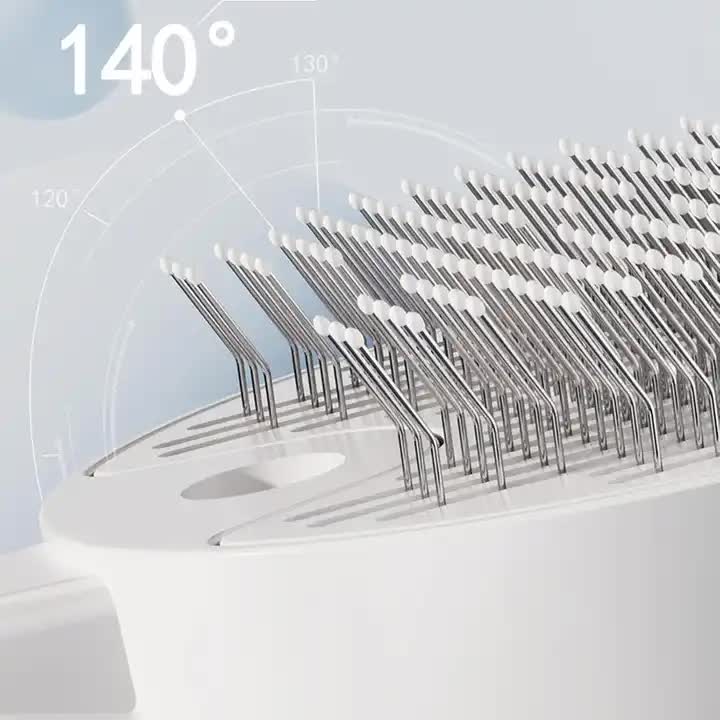 White Pet Grooming Spray and Massage Brush | One-Click Hair Removal Comb for Cats & Dogs | UV Sterilization for Mites Control — image 2