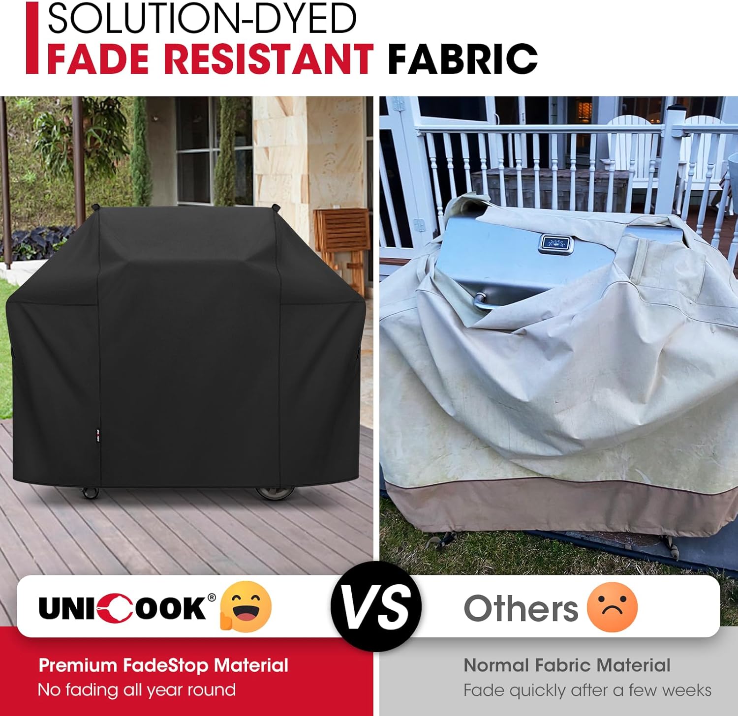 58 Inch Grill Cover for Weber Genesis II, LX 300 Series and Genesis 300 Series Gas Grills, Heavy Duty Waterproof Fade Resistant BBQ Cover, All Weather — image 4