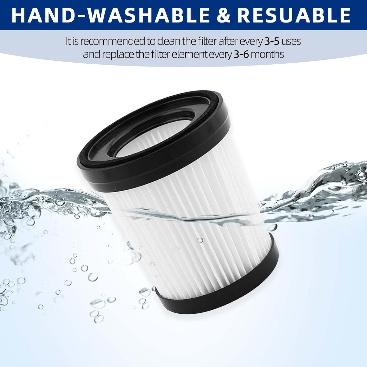 Vacuum Filter Replacement Compatible with Fabuletta FSV001/FSV101,Girnoor G160/G165, Lubluelu 202, Oraimo OSV-102, VacLife VL732 Stick Vacuum Cleaners - 4 Pack — image 5