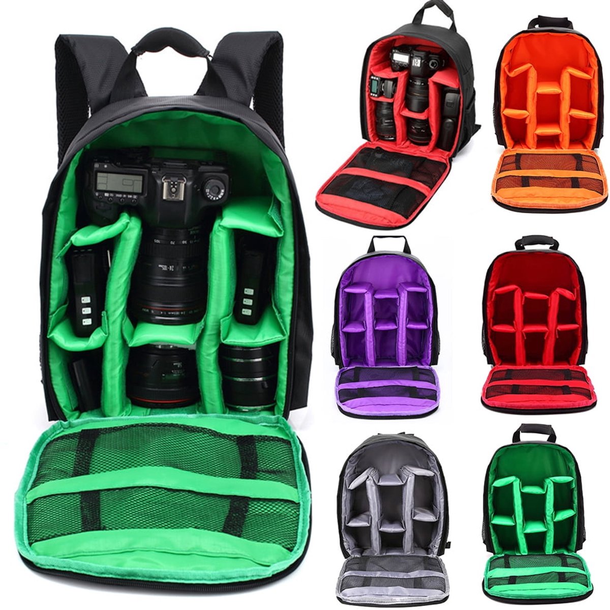Professional waterproof outdoor photography SLR camera backpack travel bag - gray